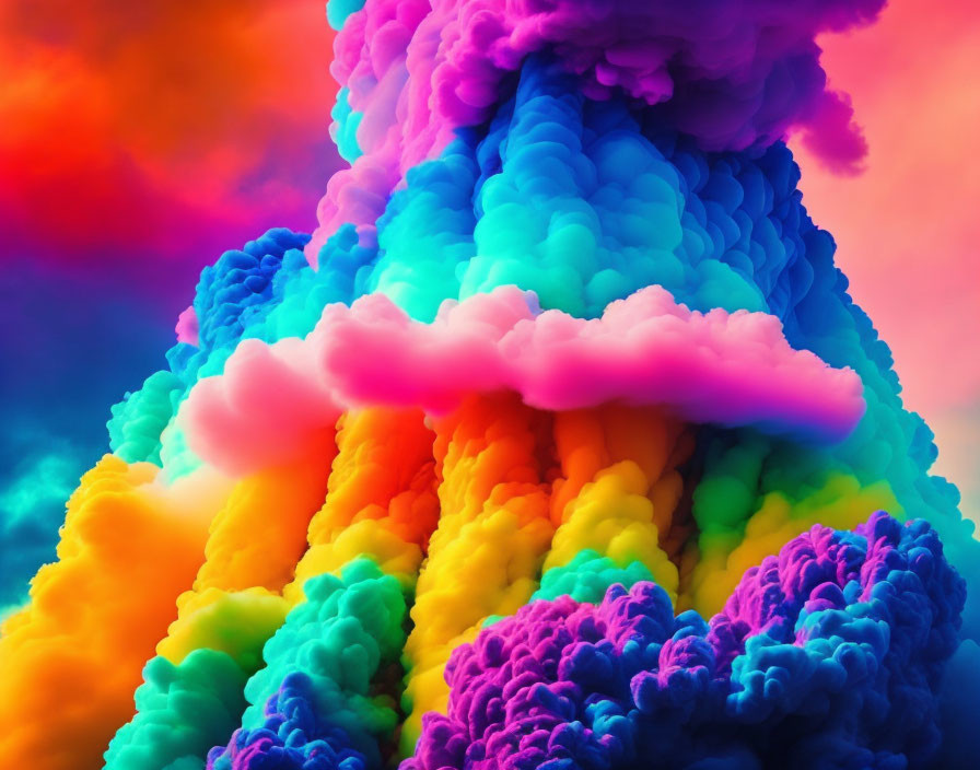 Colorful party in the clouds.