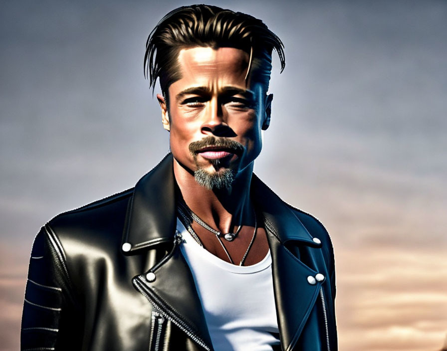 A biker Brad Pitt