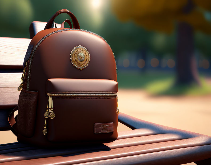 beautiful brown backpack