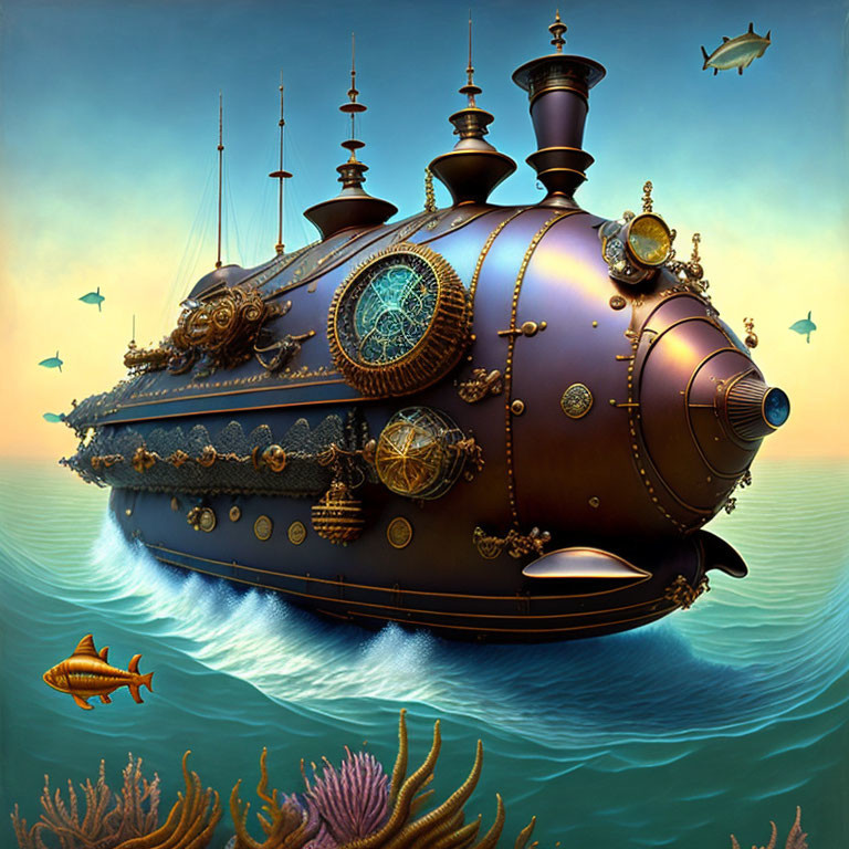 Steampunk Fantasy Submarine III