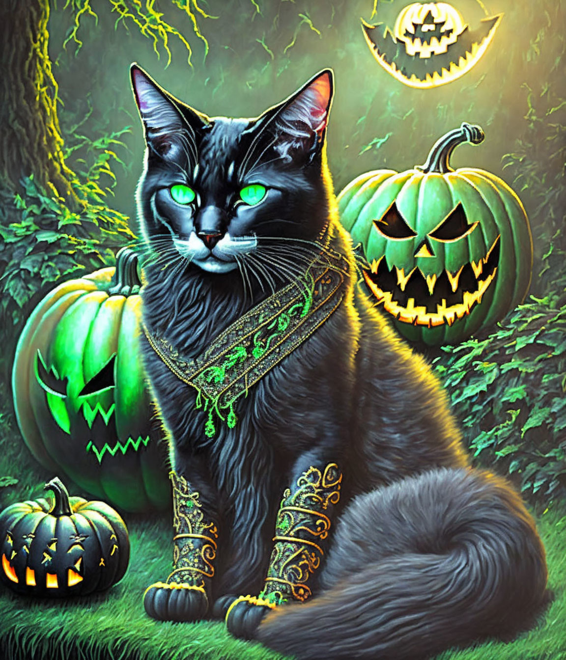 Black Cat on Halloween