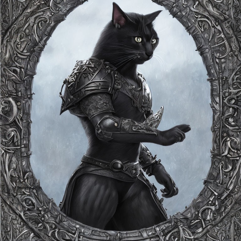 Noble Black Cat Knight