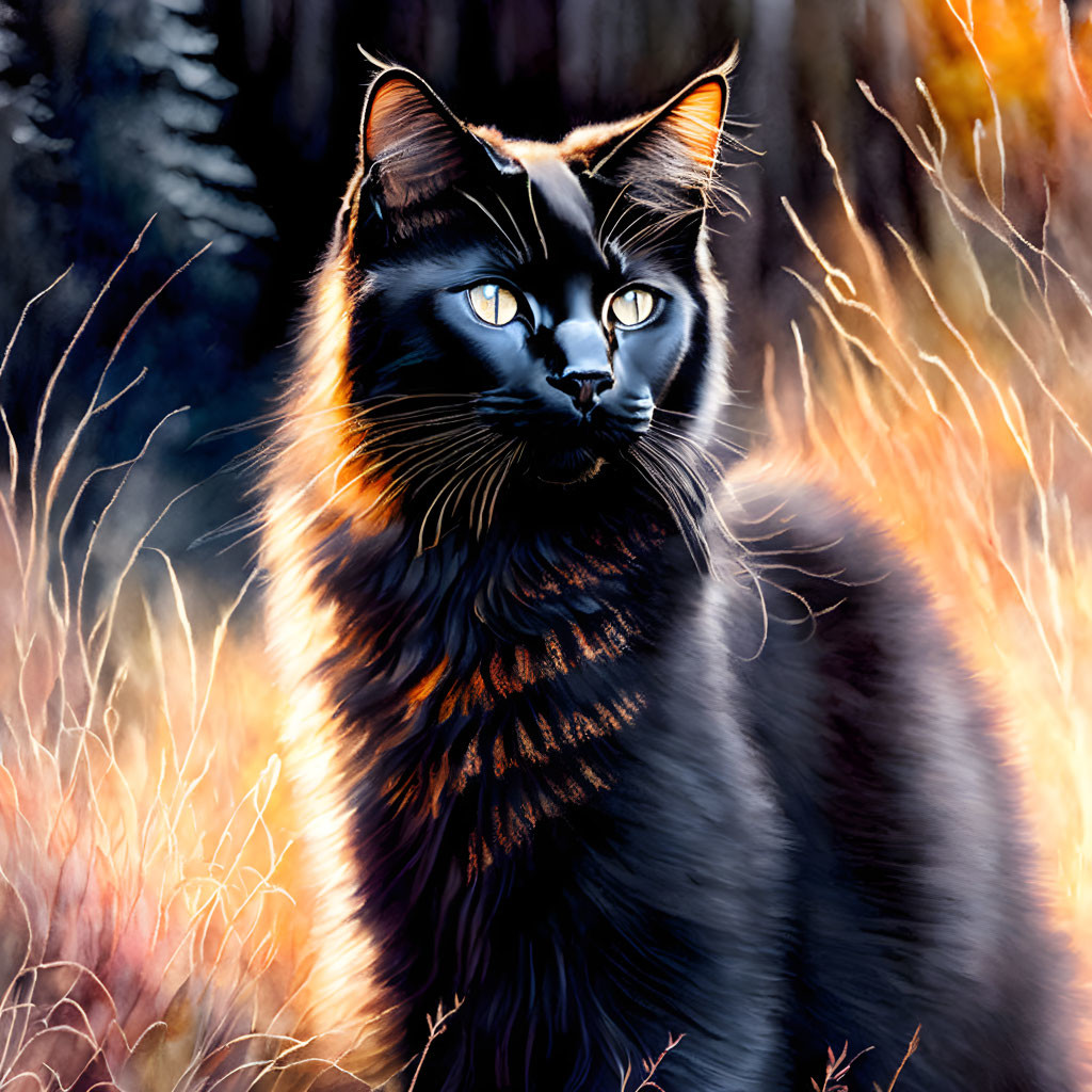 Scottish Black Kellas Cat