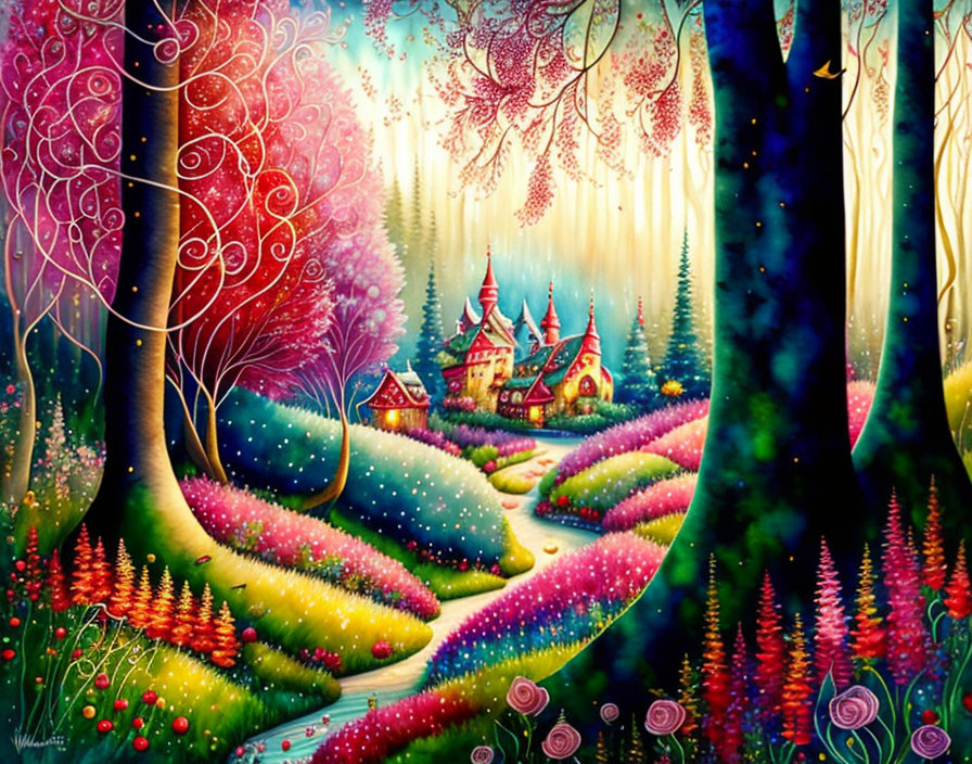 Fairytale Landscape with Village
