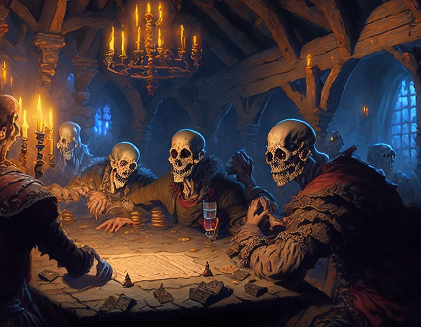 Undead playing a dice game