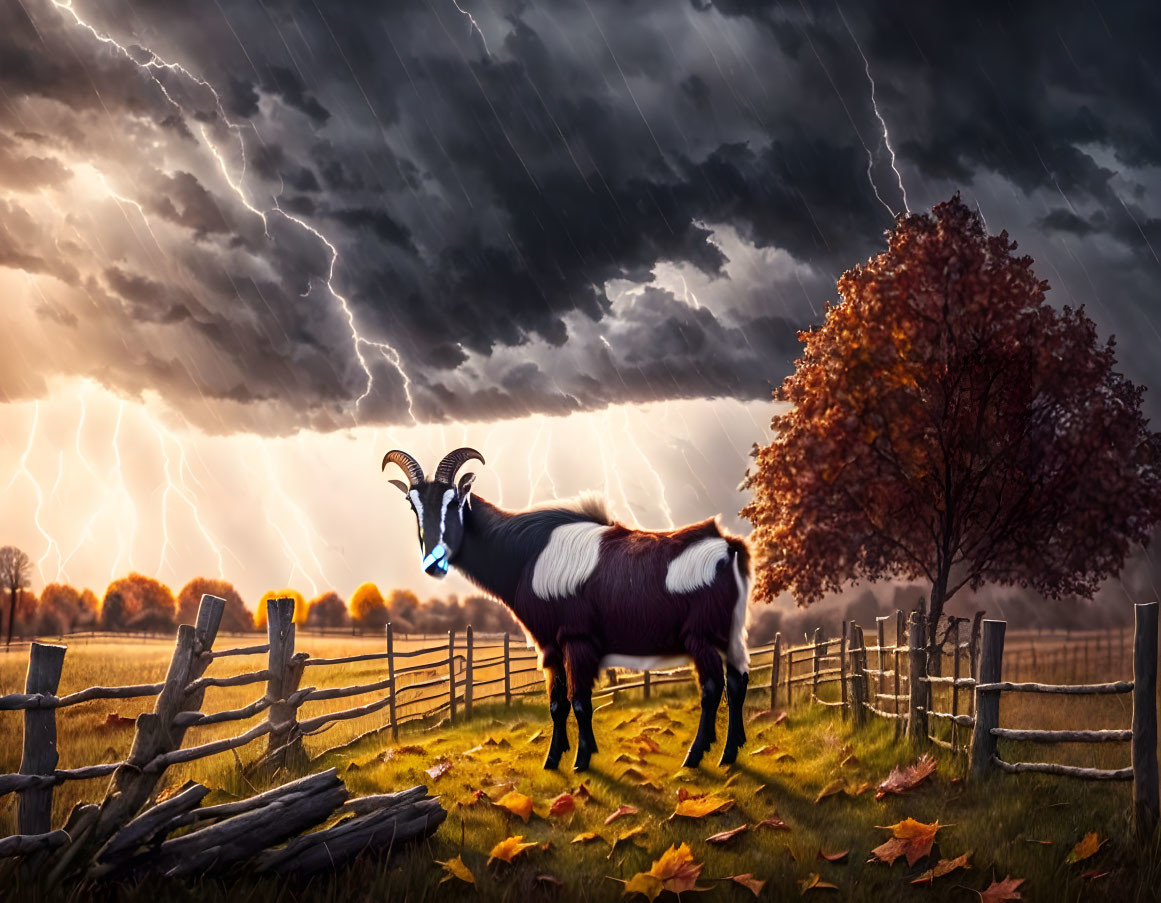 Goat in a Thunderstorm