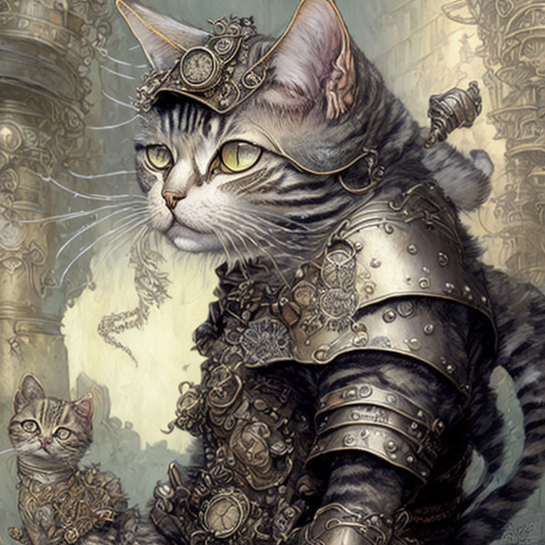 Steampunk Cat Warrior