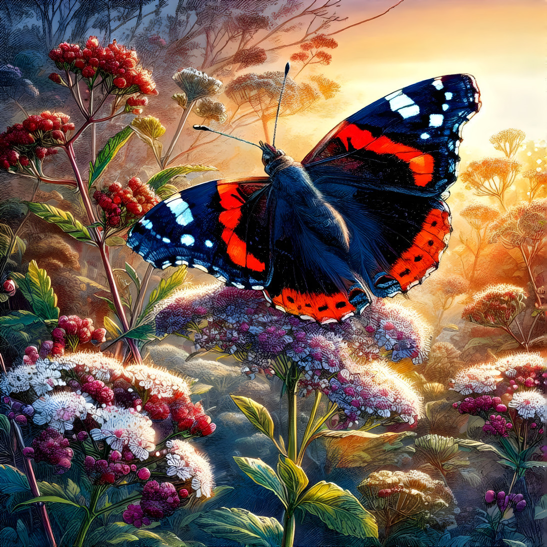 Vanessa Atalanta Red Admiral Butterfly