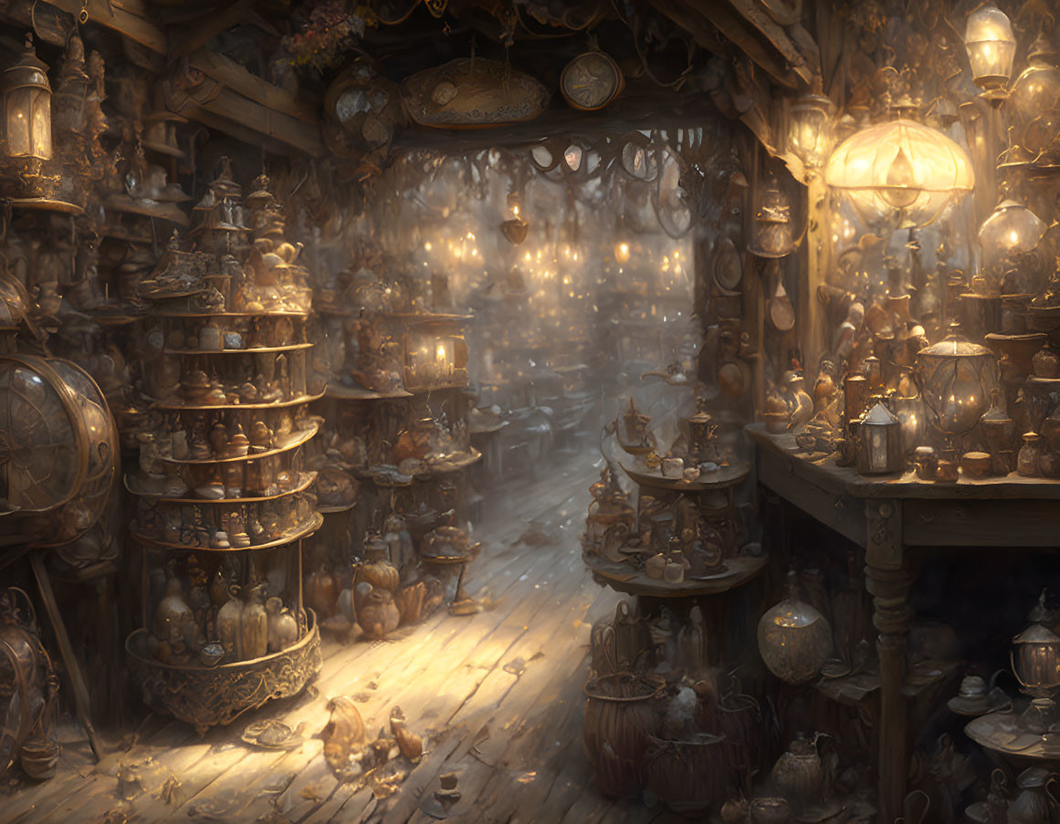 Interior of  "The Old Curiosity Shop"