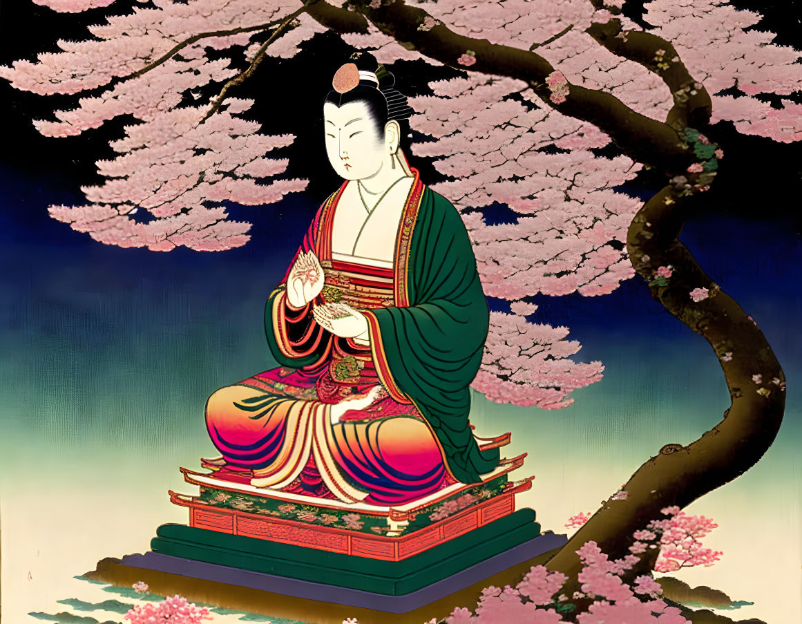 Buddha and Cherry Blossom