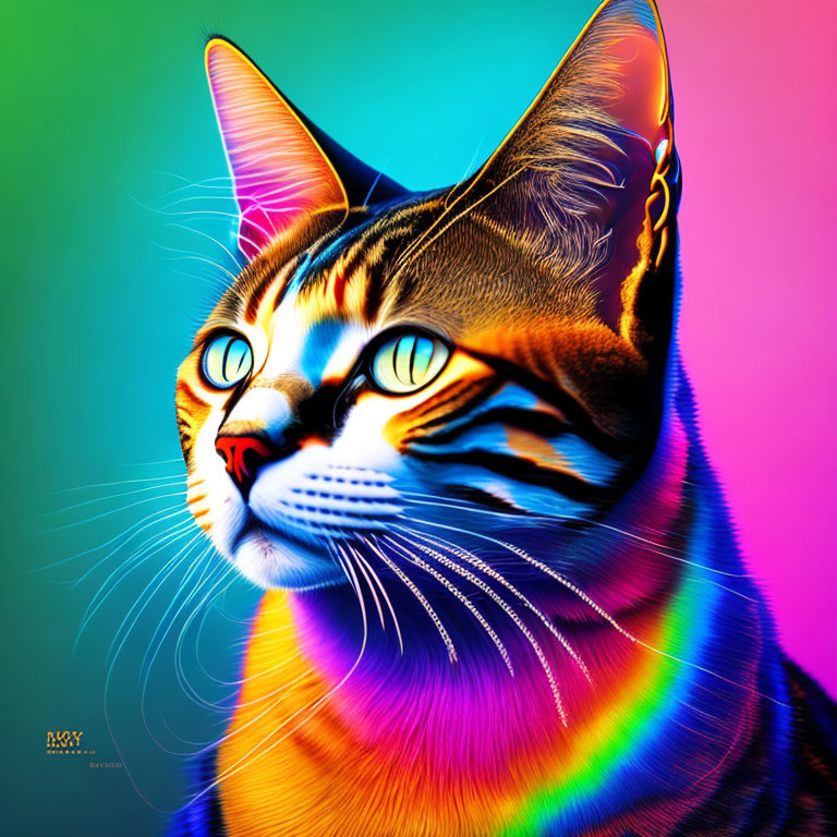 Colourfull Catface