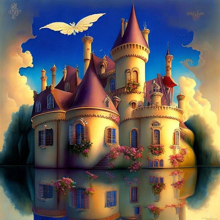 Dreamy moated castle I