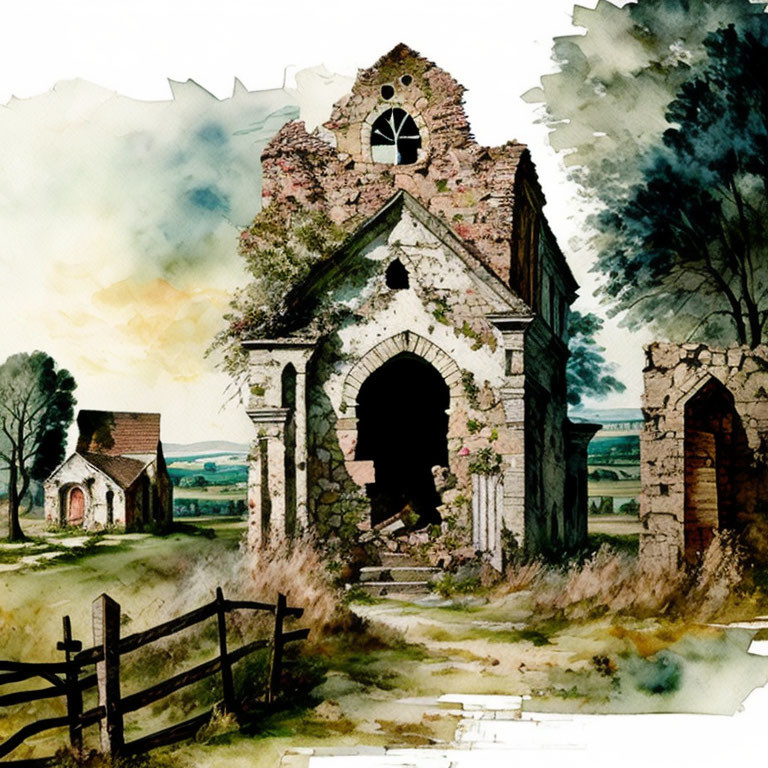 Church Ruin in the countryside