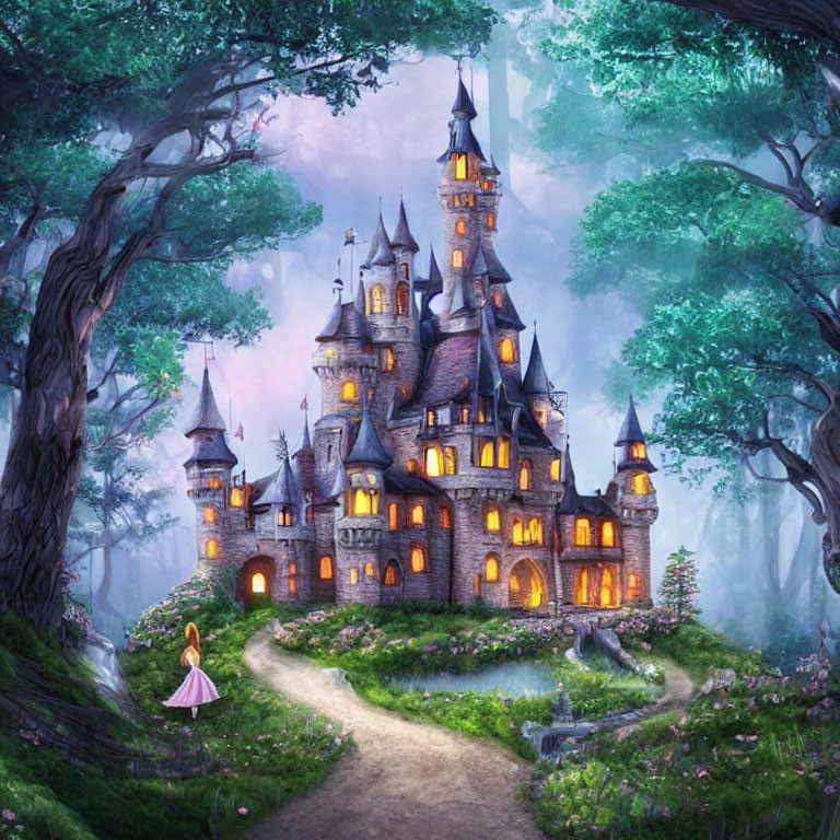 A romantic fairy castle deep in the woods
