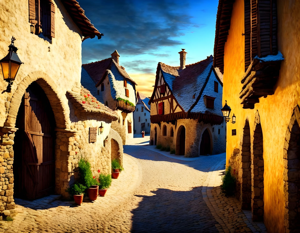 Medieval Village Street