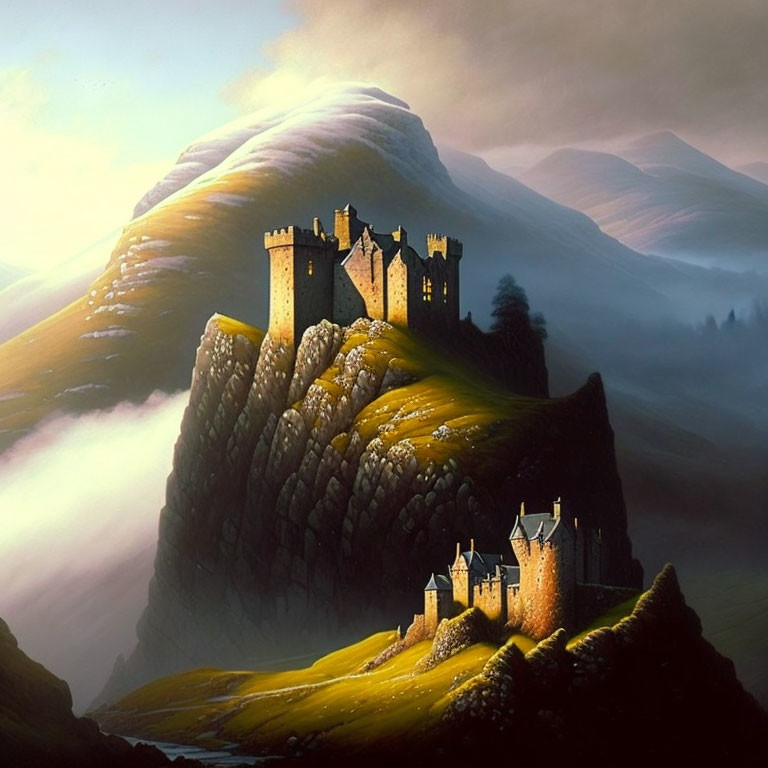 A Castle on top of a mountain in the Highlands III