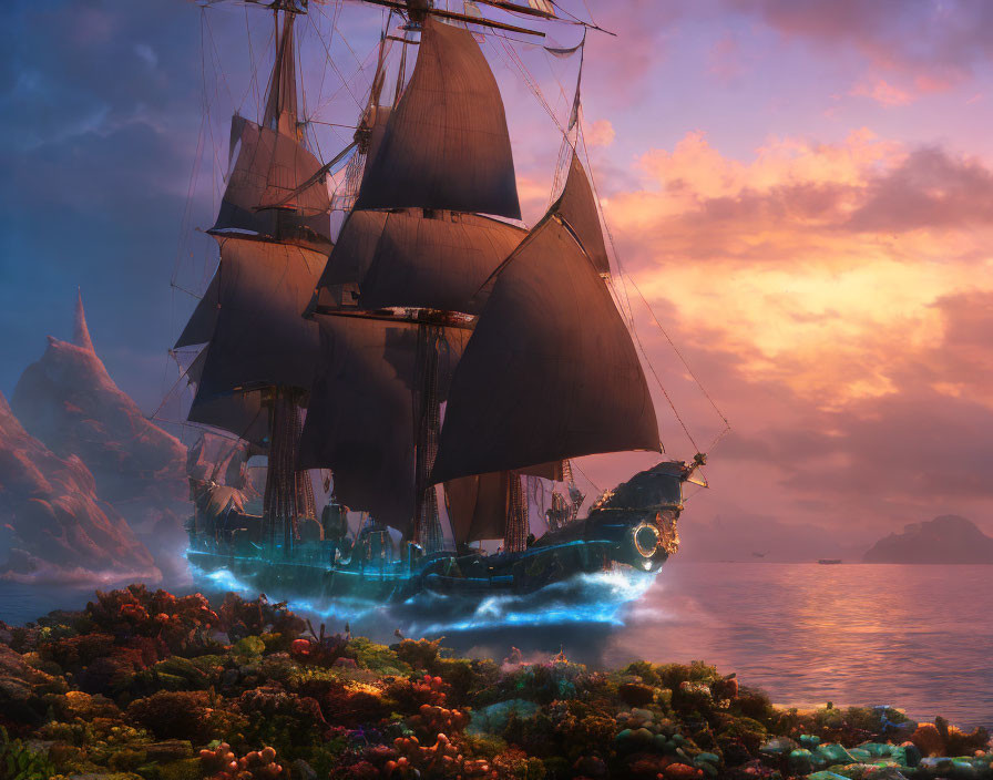 Steampunk Fantasy Sailing Ship I