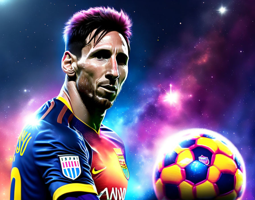Messi with world in hand