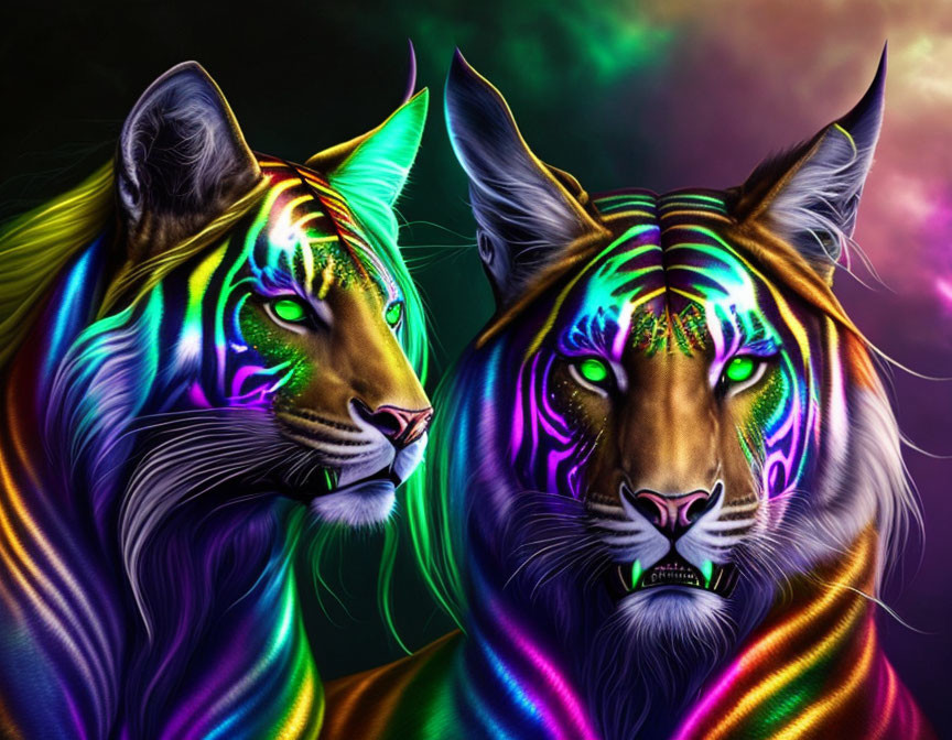 Vampire Tiger rainbow 