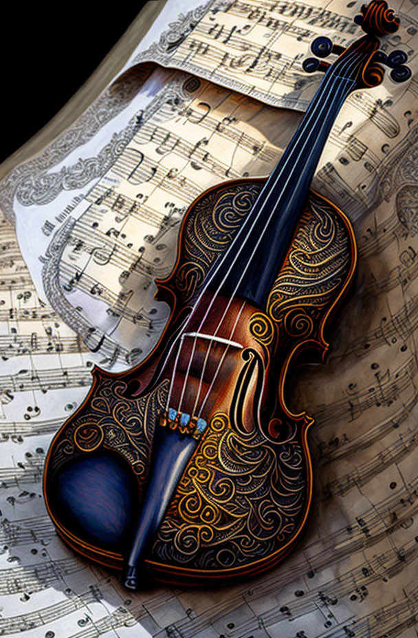 My Zentangle Violin