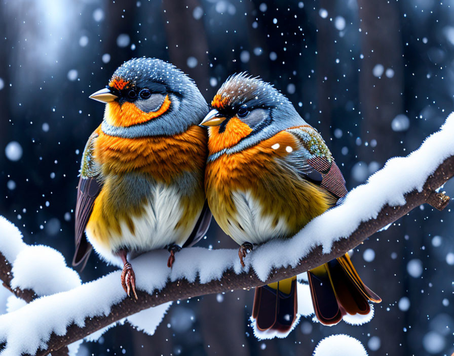 Love Birds in Winter