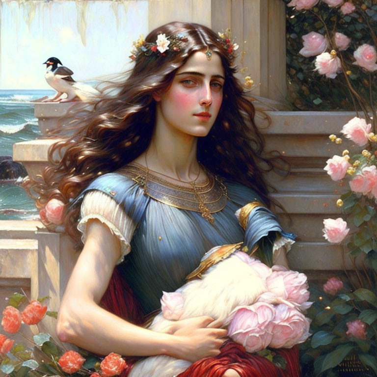 Girl with Flowers 