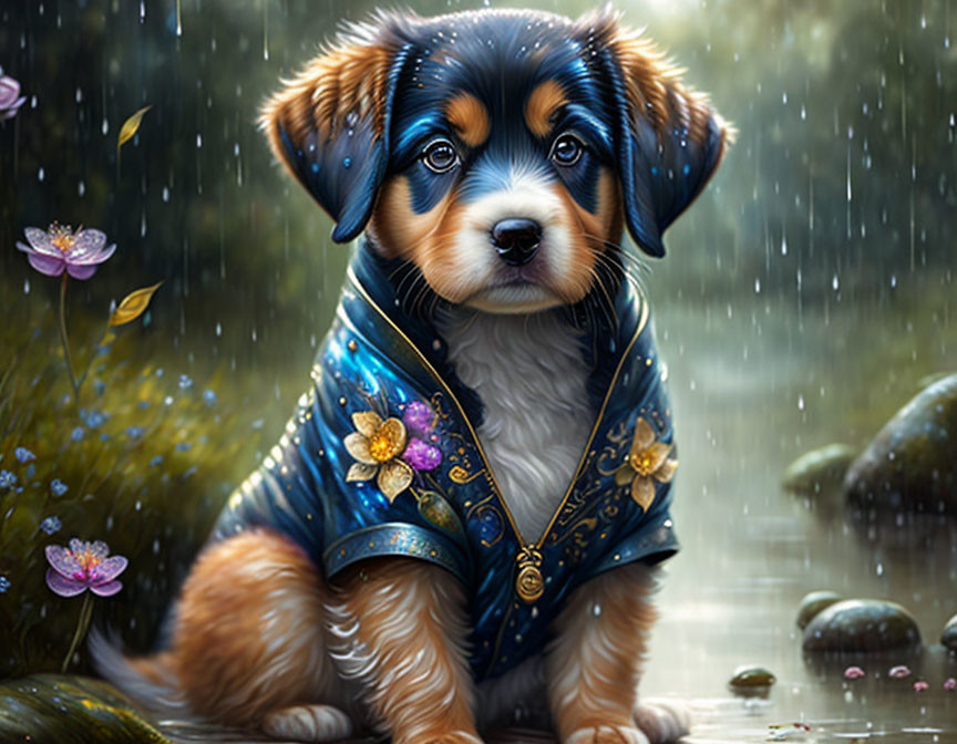*puppy in rain*