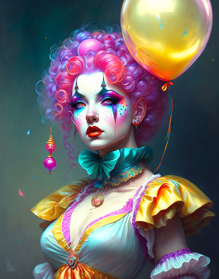 *clown with balloon*