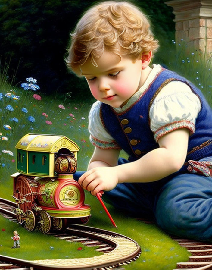 jamie with his favorite train