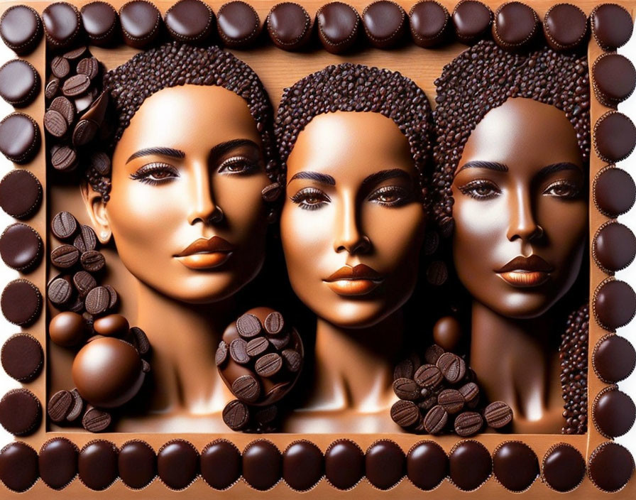 made from coffee beans and chocolate