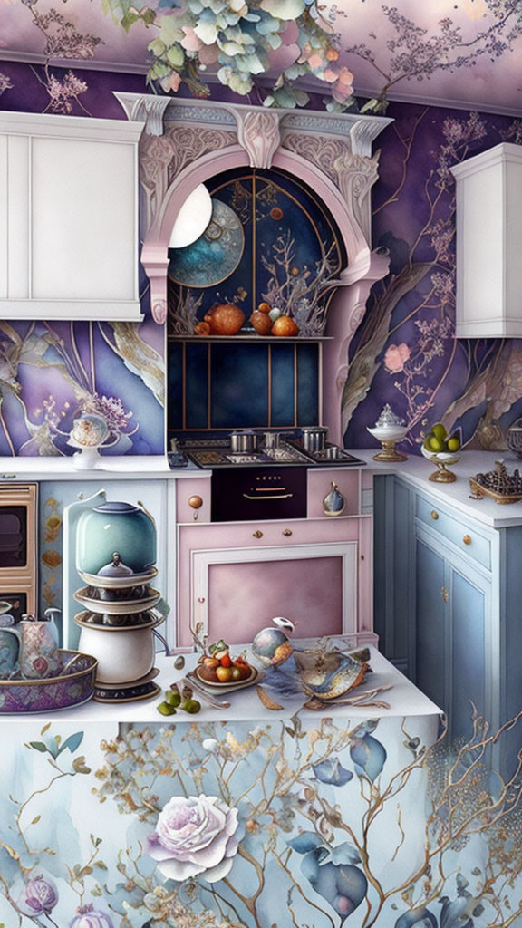 "Whimsical Opulence: Elevating Kitchen Dreams-5"