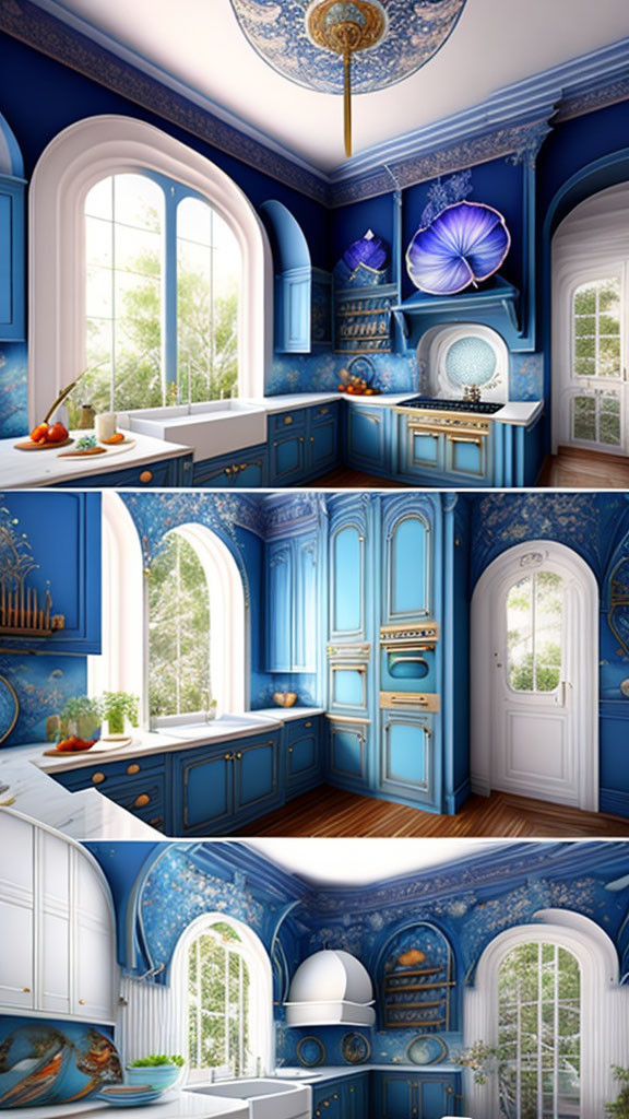 "Whimsical Opulence: Elevating Kitchen Dreams-18"