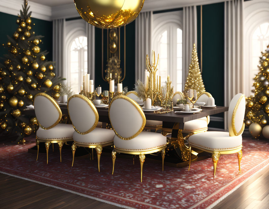 "Bohemia Luxe: Dining Room in Deep Green-2"