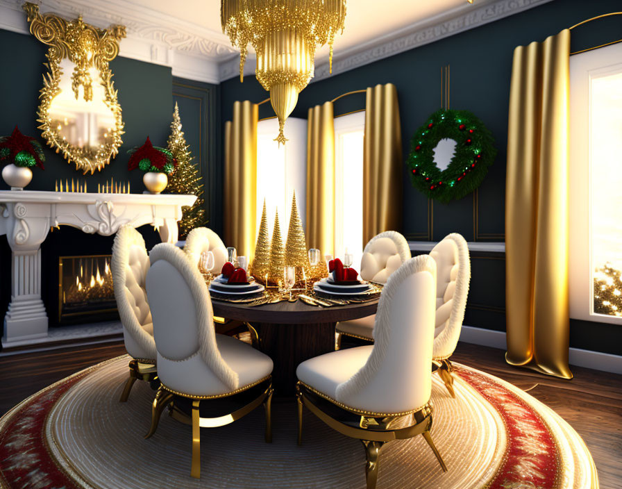 "Bohemia Luxe: Dining Room in Deep Emerald"