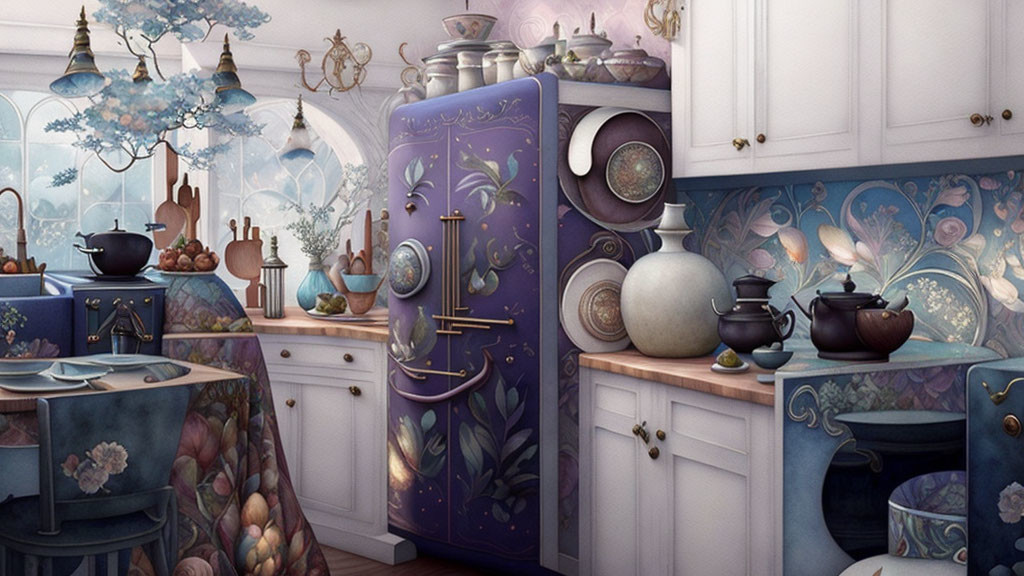 "Whimsical Opulence: Elevating Kitchen Dreams-9"