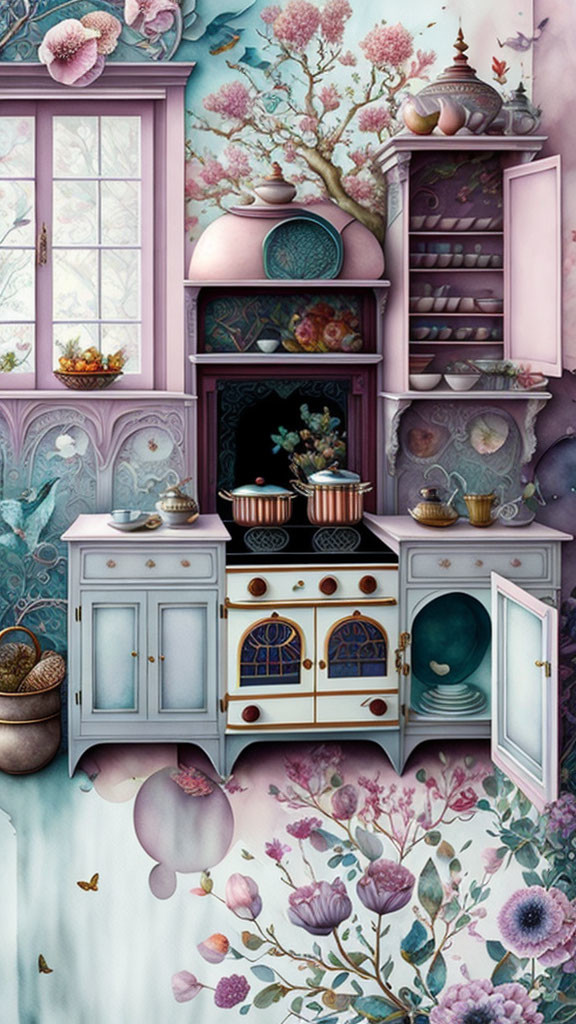 "Whimsical Opulence: Elevating Kitchen Dreams-22"