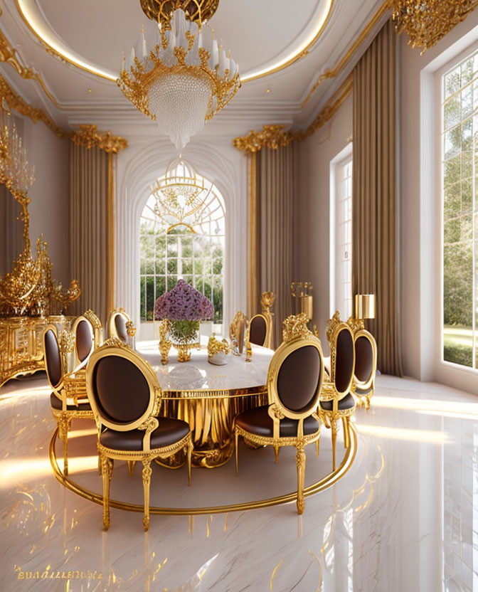 "Bohemia Luxe: Dining Room Gold & Ebony"