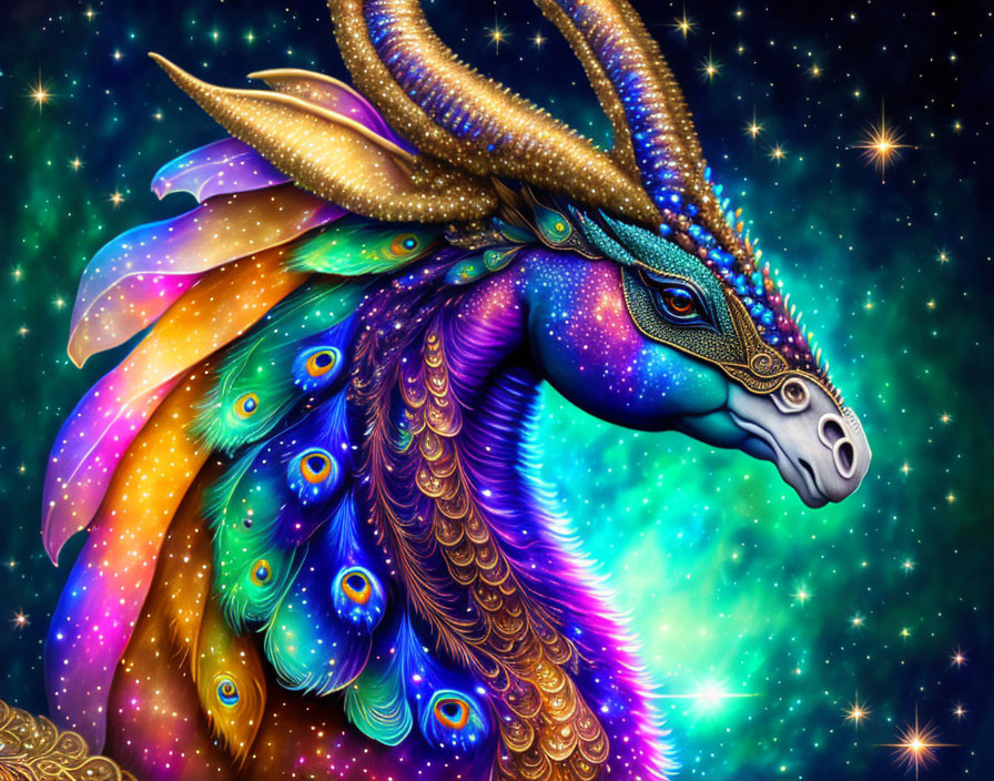a peacock dragon