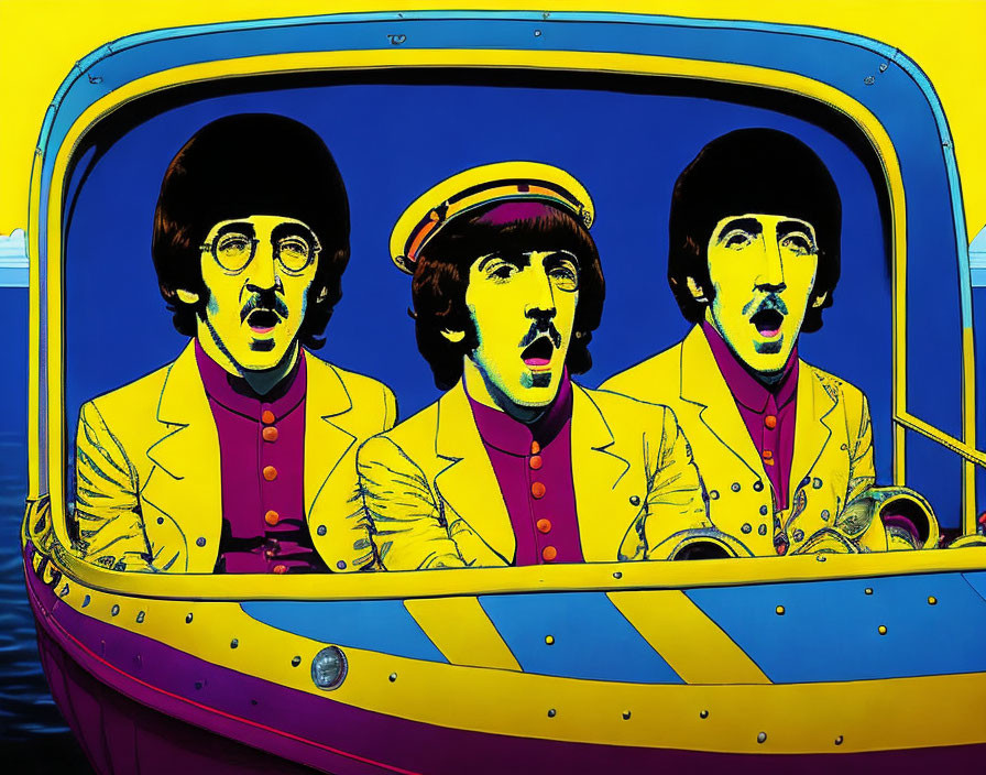 The beatles in yellow sub