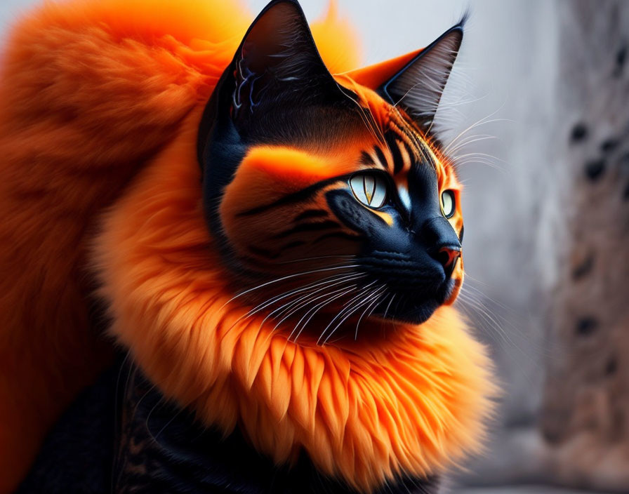 A black and orange cat
