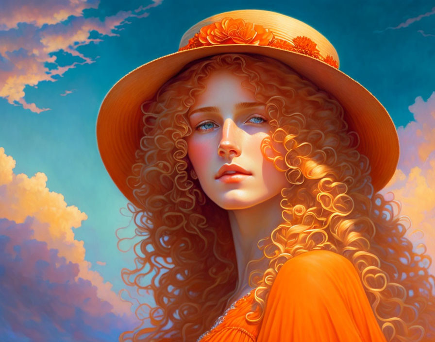 woman in orange