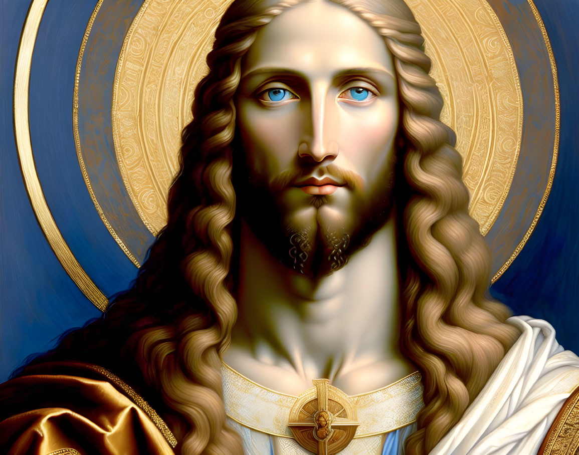 Jesus no estilo de Leonardo da Vinci