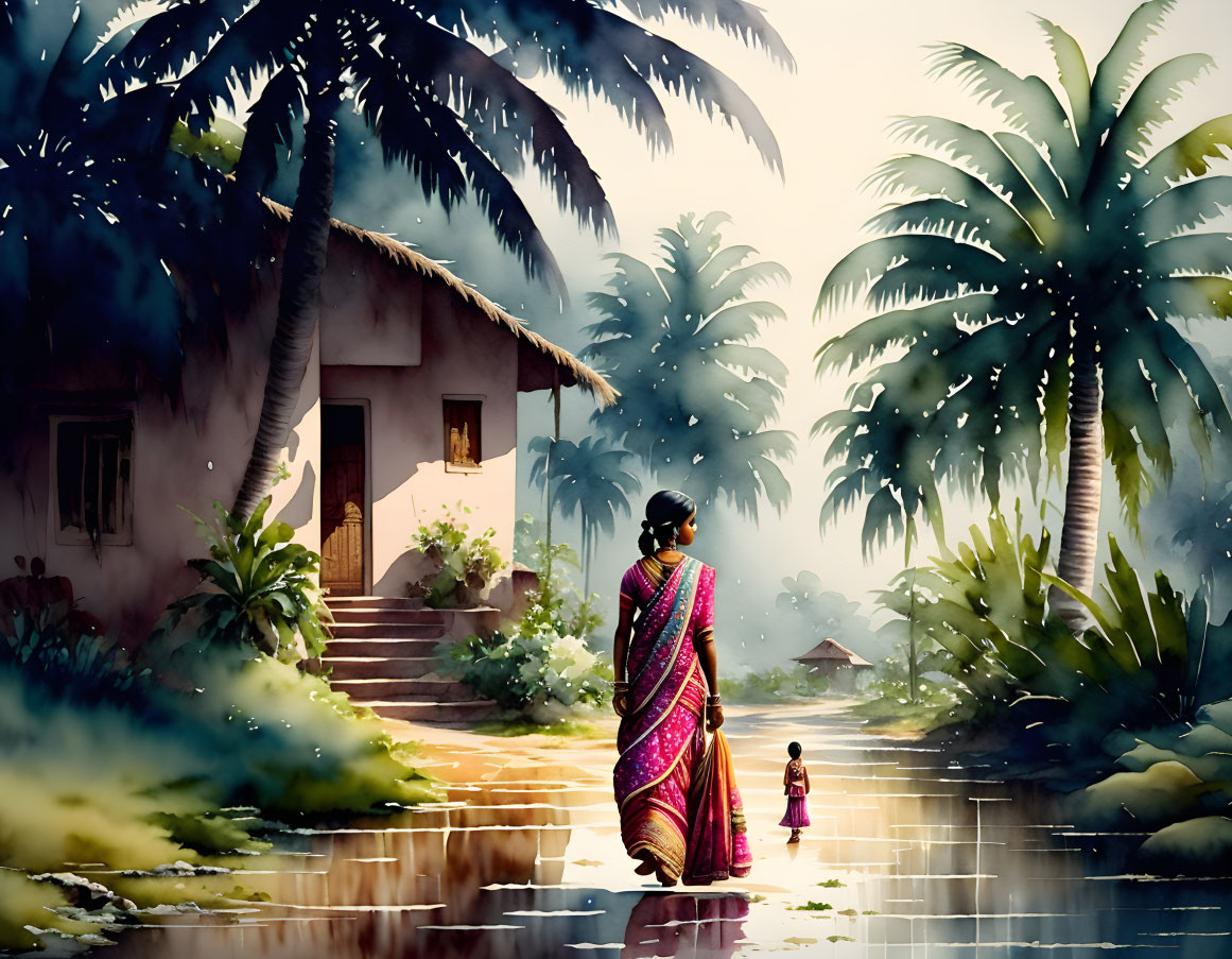 Girl in indian village