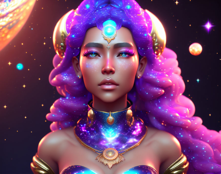 galaxy cosmic goddess girl