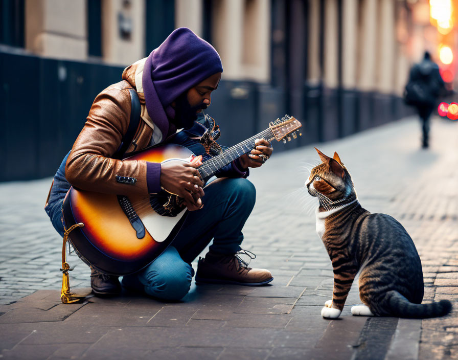 Musician and his cat