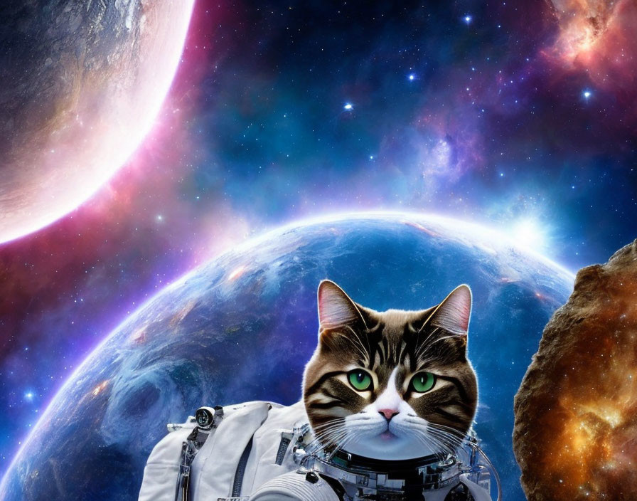 Cat Astronauts in the Magical Nebula