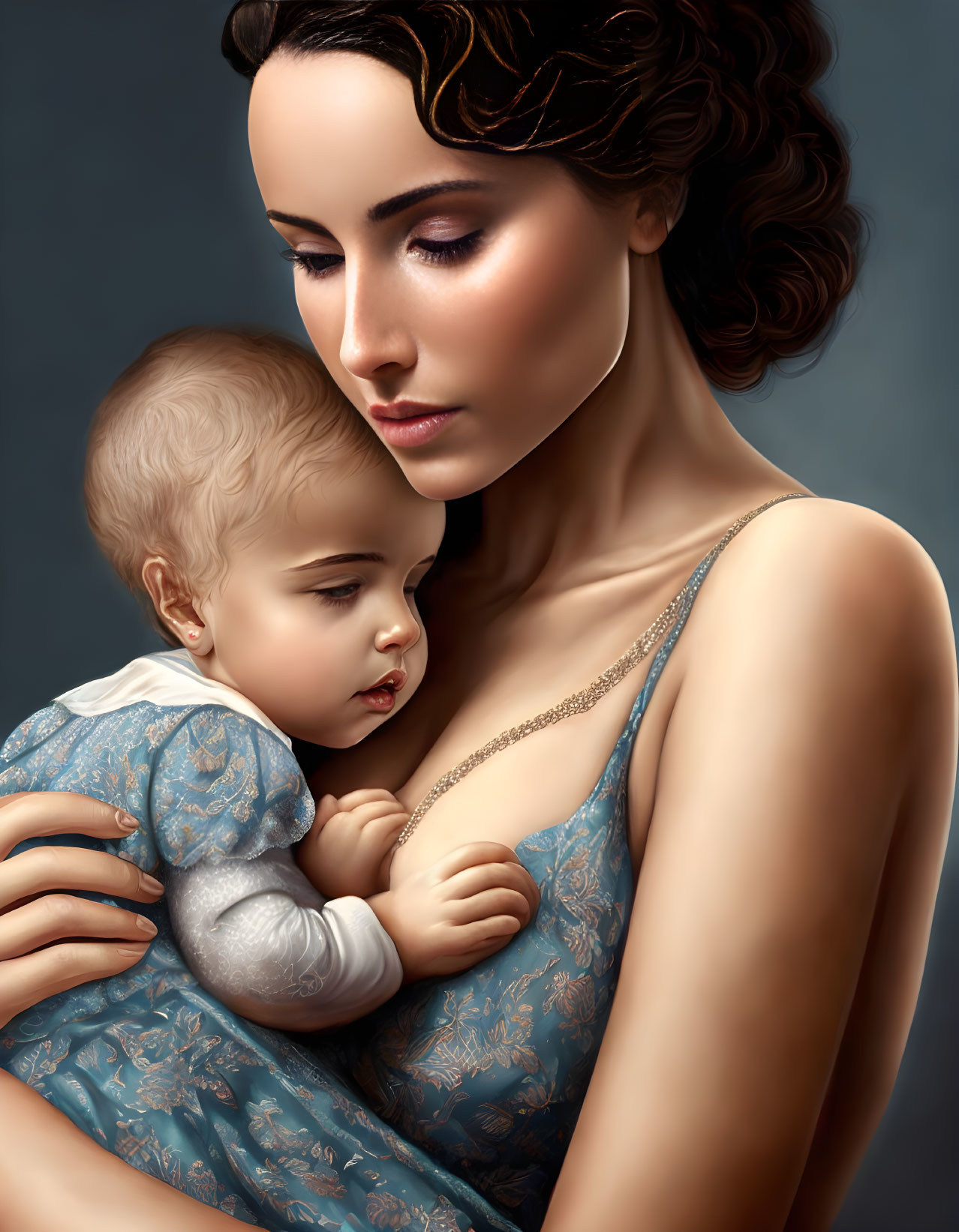 a woman breastfeeding