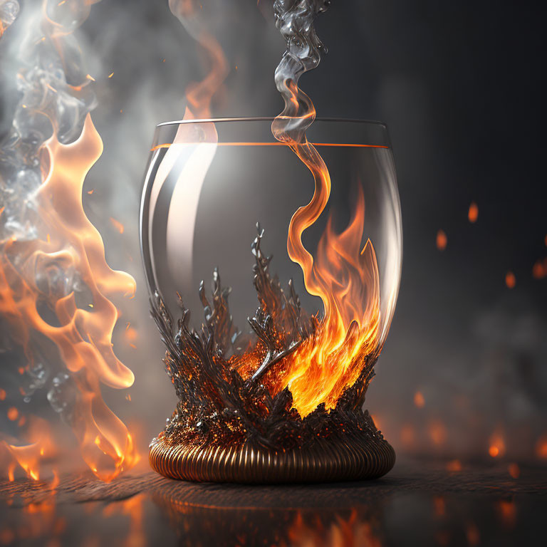 fire in a glass