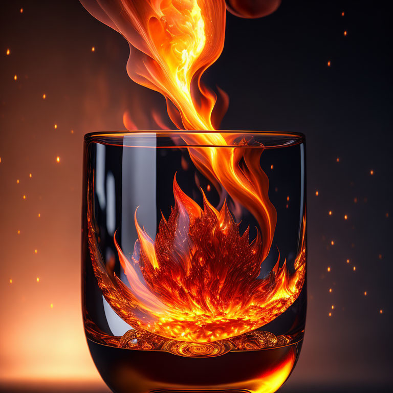 Fire in a glass