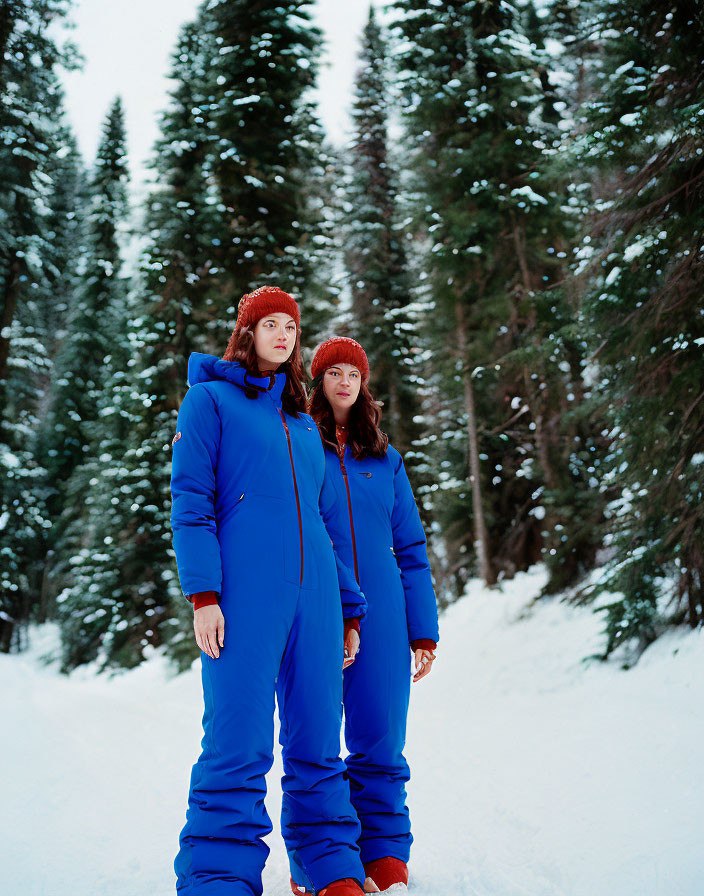 Women in snowsuits